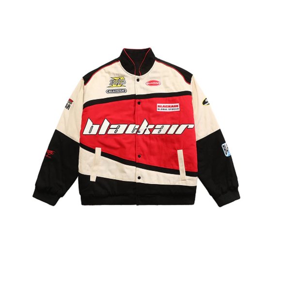 Supermade Jackets & Blazers - Supermade Women´s Lemandik Vintage Racing Jacket Blackair In Multicolor Size XL